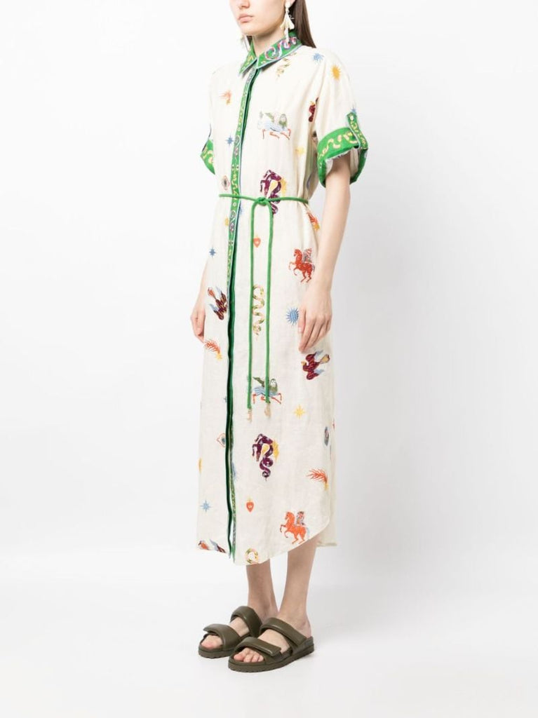 White Seeker Embroidered Dress