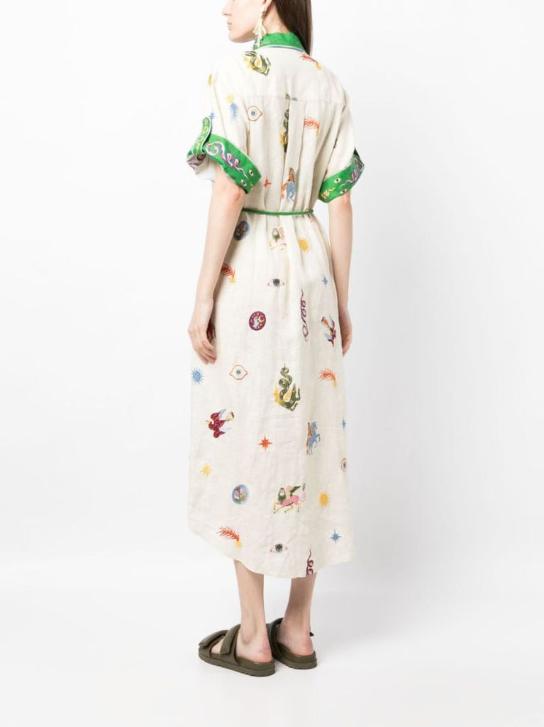 White Seeker Embroidered Dress
