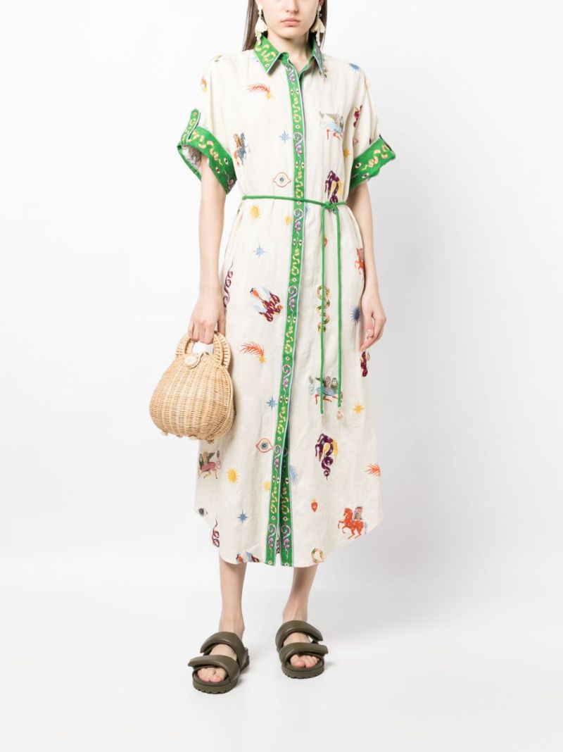 White Seeker Embroidered Dress