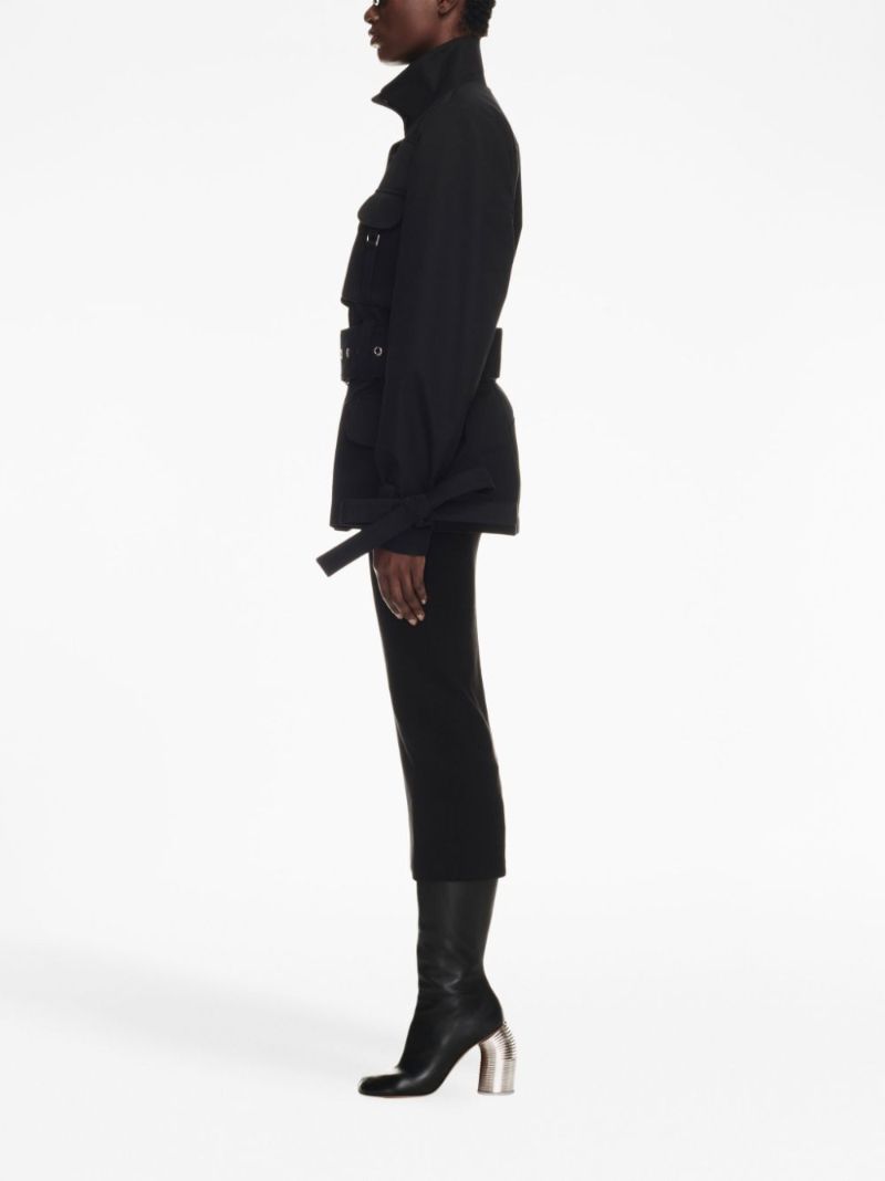 Black Belted Cotton Jacket