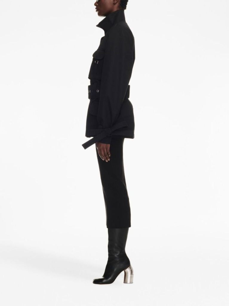 Black Belted Cotton Jacket