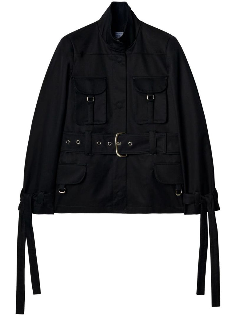 Black Belted Cotton Jacket