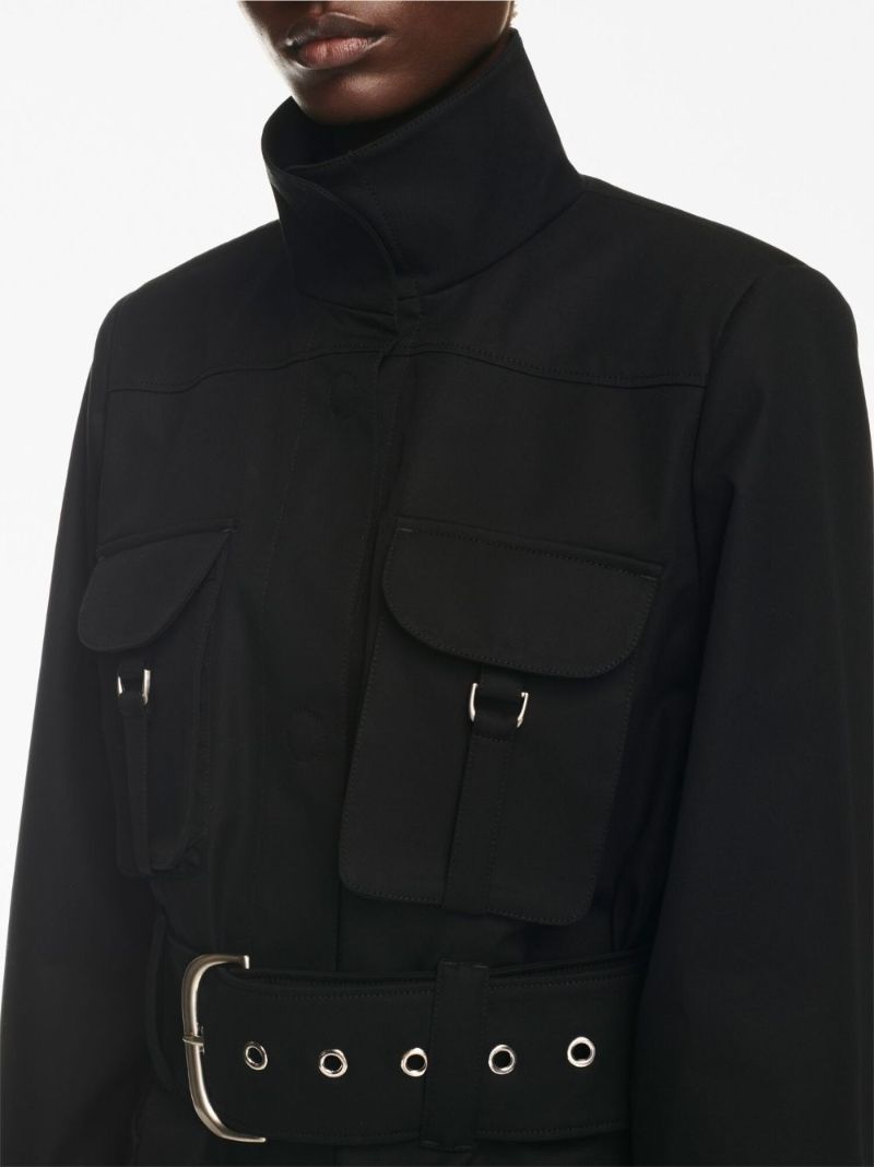 Black Belted Cotton Jacket