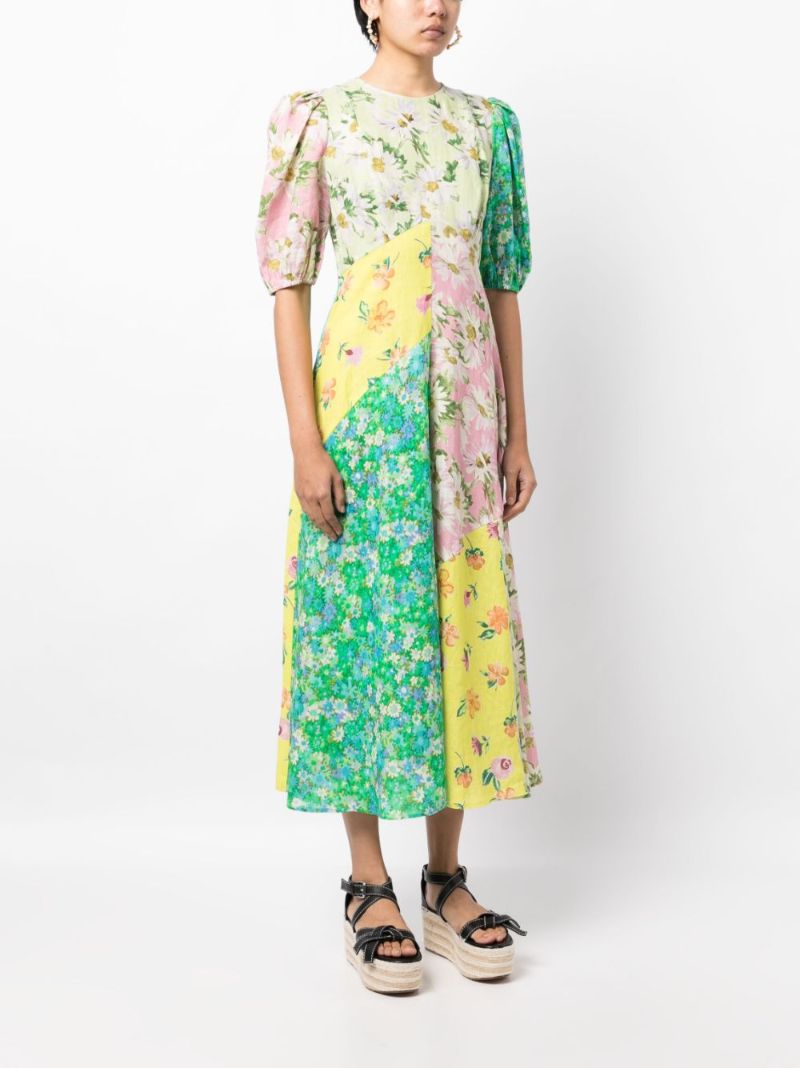 Green Kenzie Patchwork Dress
