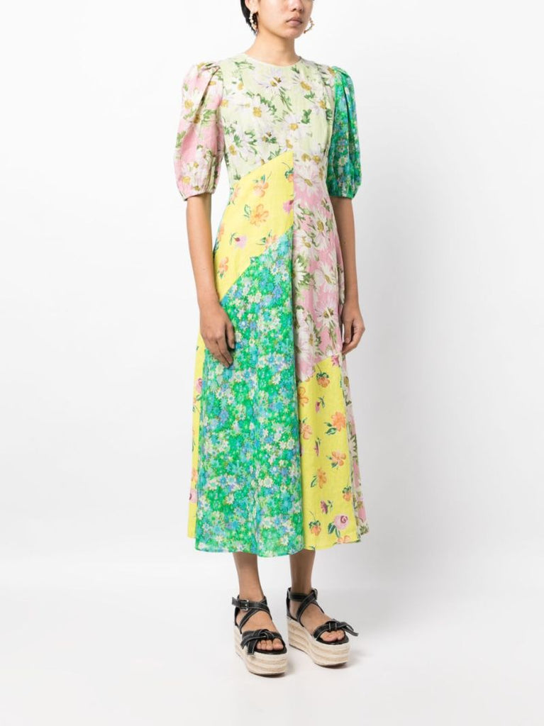 Green Kenzie Patchwork Dress