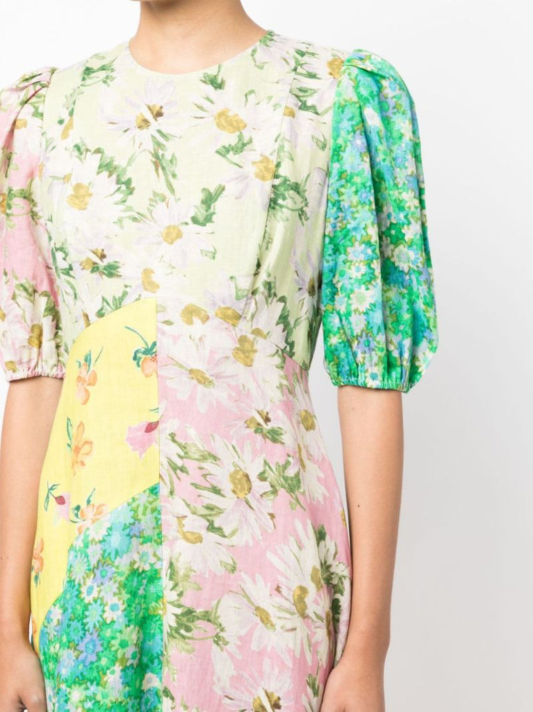 Green Kenzie Patchwork Dress