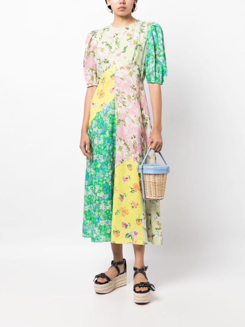 Green Kenzie Patchwork Dress