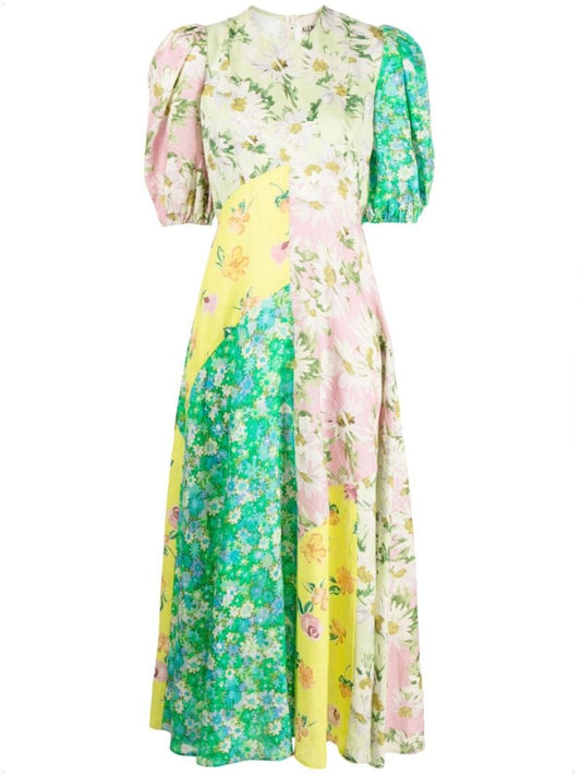 Green Kenzie Patchwork Dress