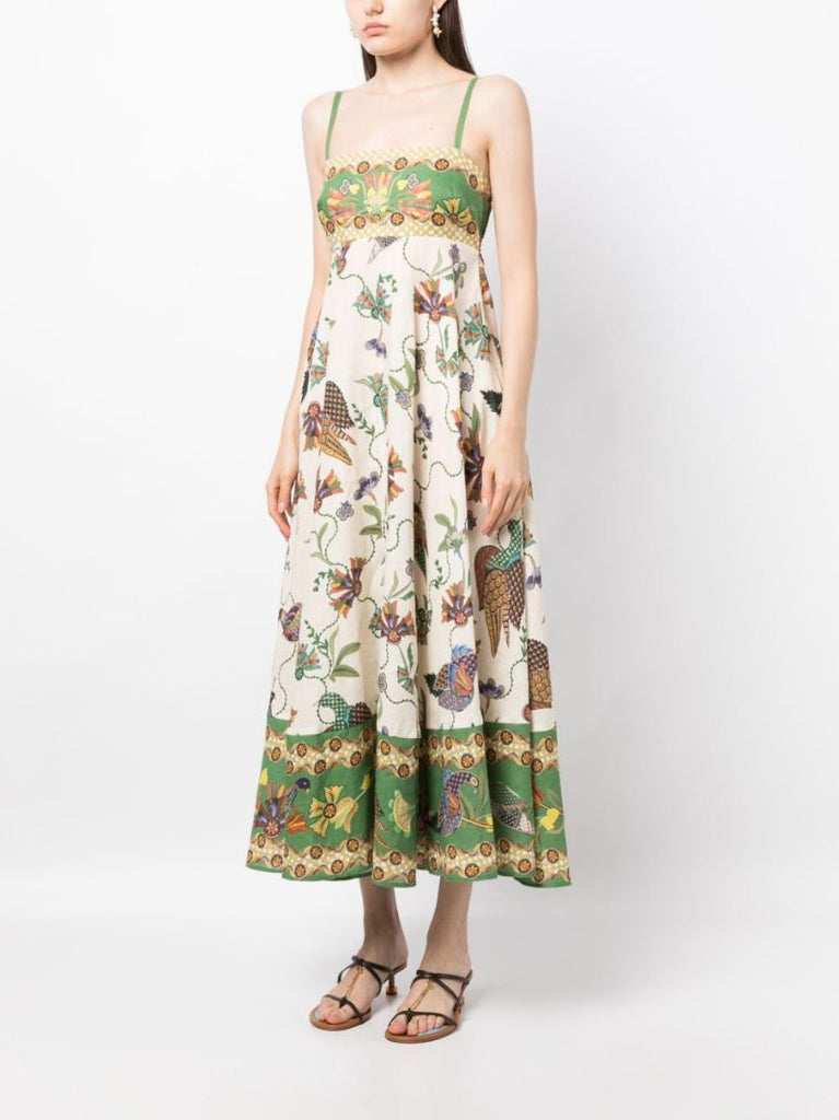 White Birdie Linen Midi Dress