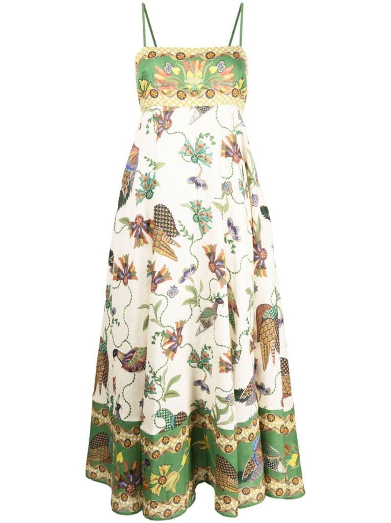 White Birdie Linen Midi Dress