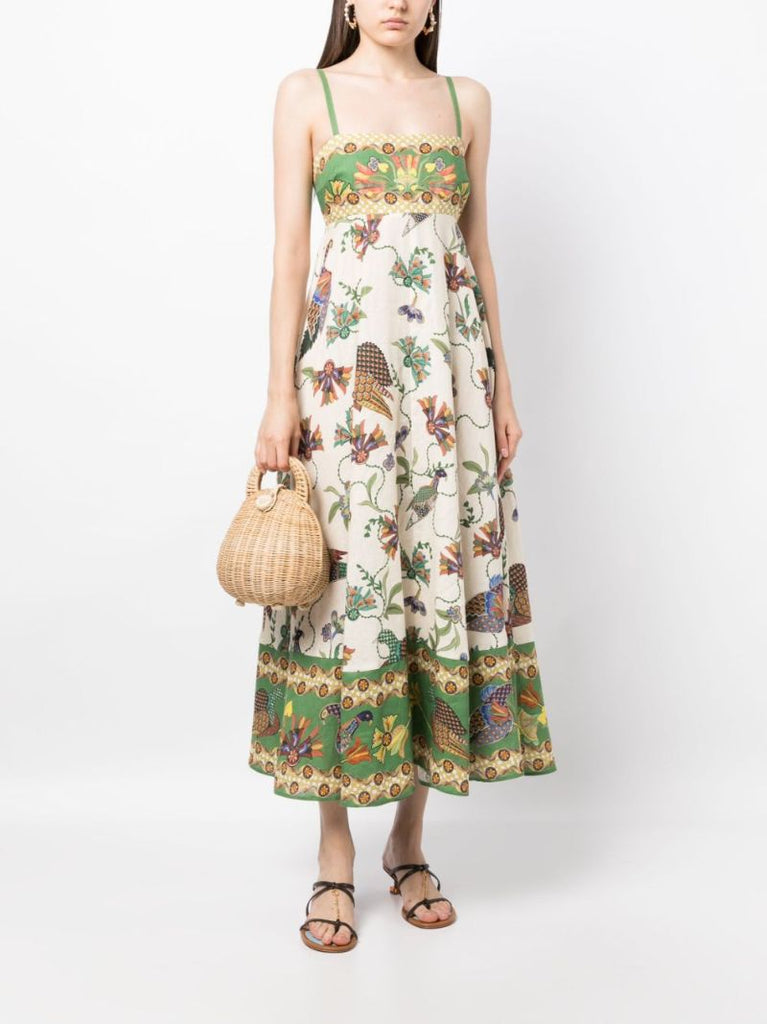 White Birdie Linen Midi Dress