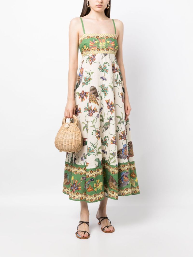 White Birdie Linen Midi Dress