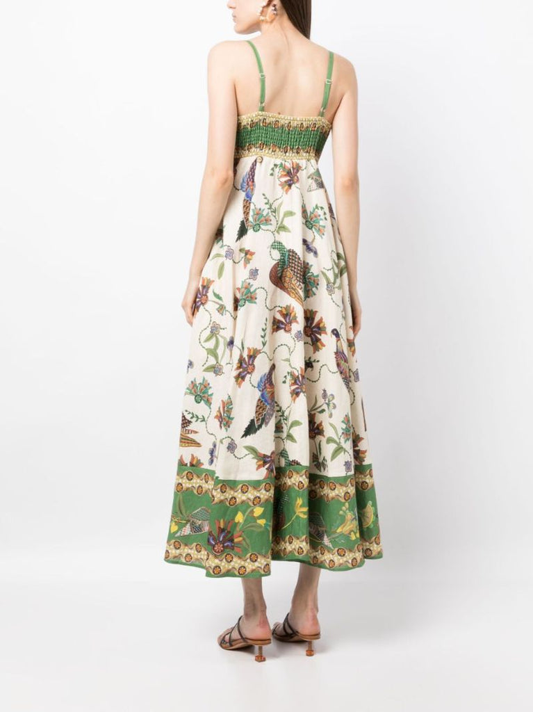 White Birdie Linen Midi Dress