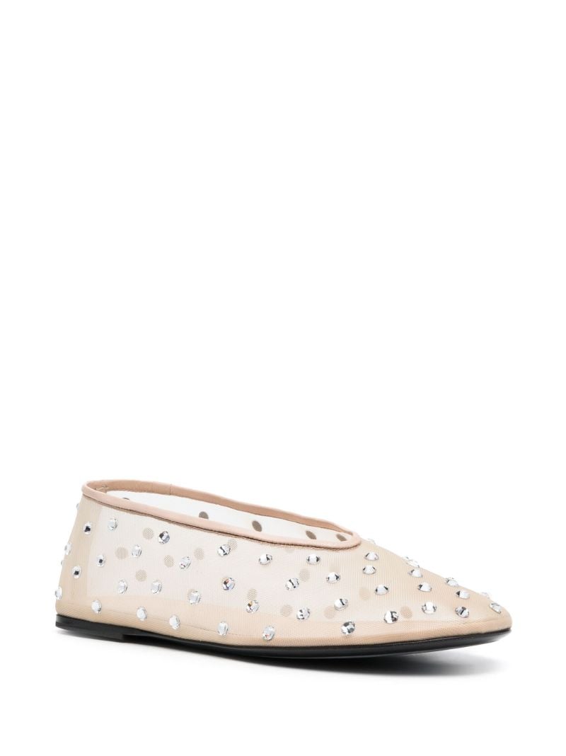 Neutral the Marcy Crystal Ballet Pumps