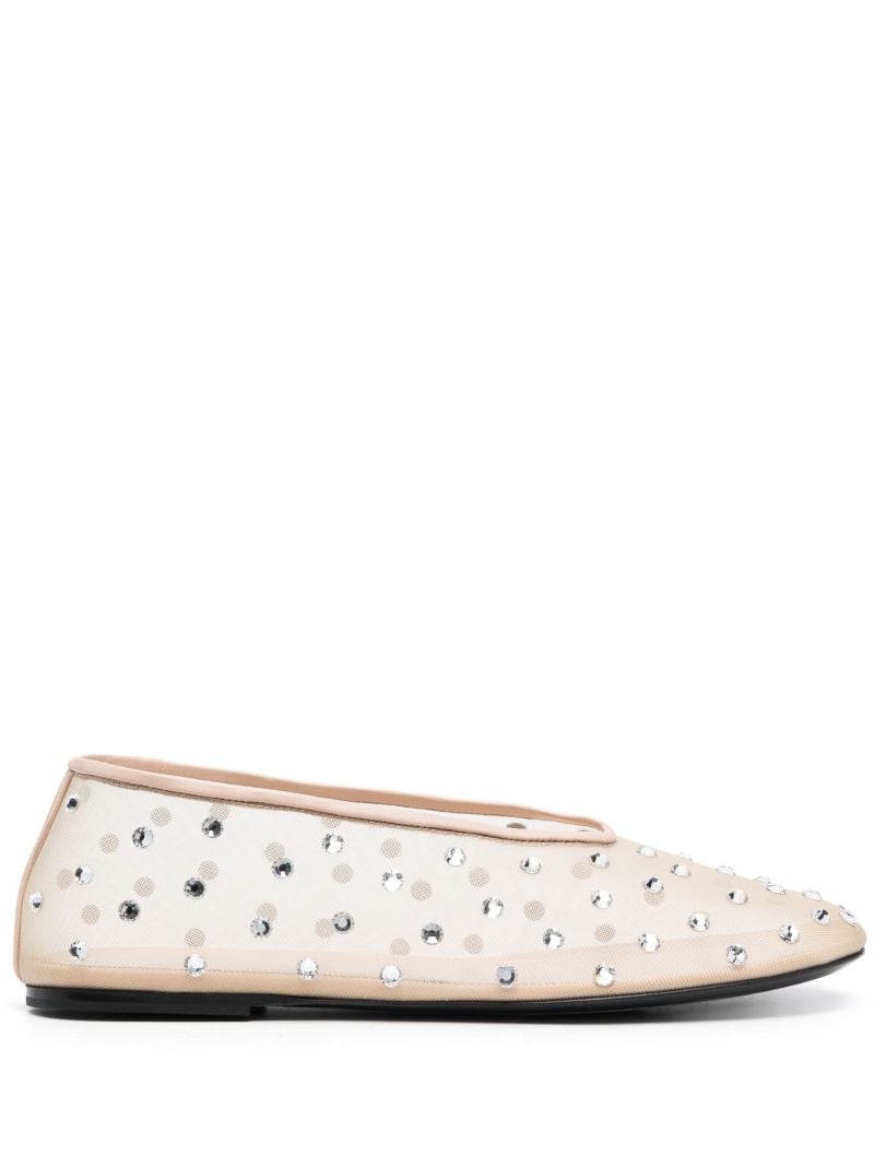 Neutral the Marcy Crystal Ballet Pumps