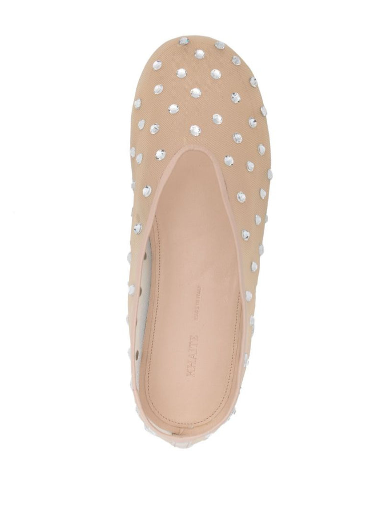 Neutral the Marcy Crystal Ballet Pumps