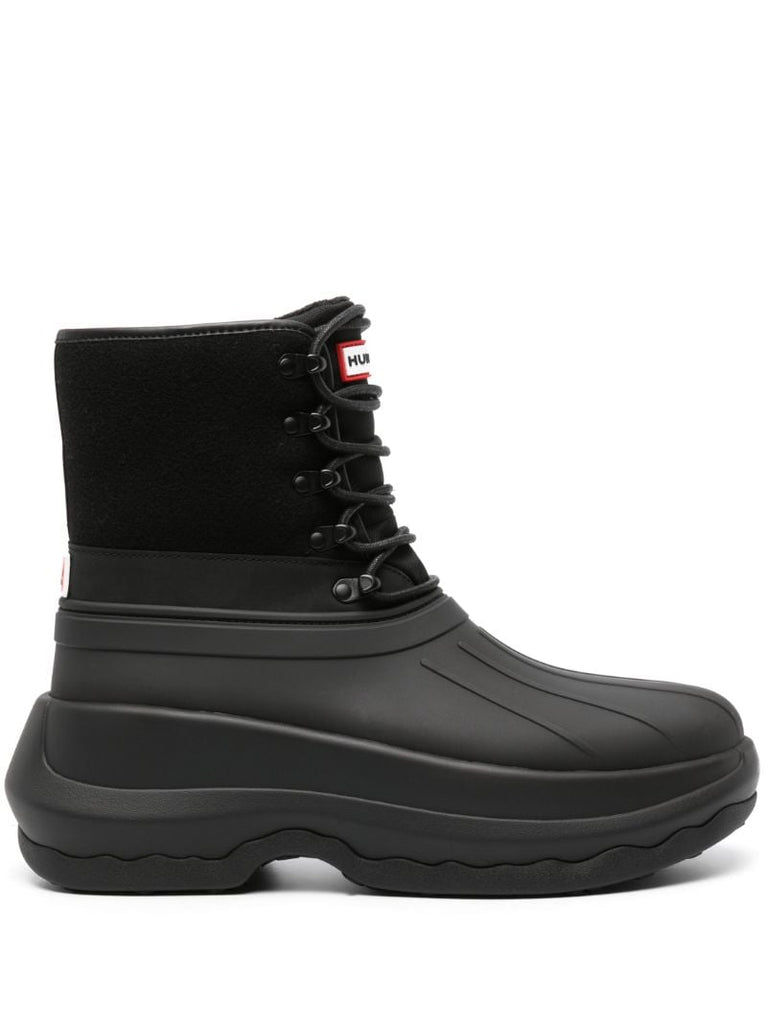 X Hunter Black Ankle Boots