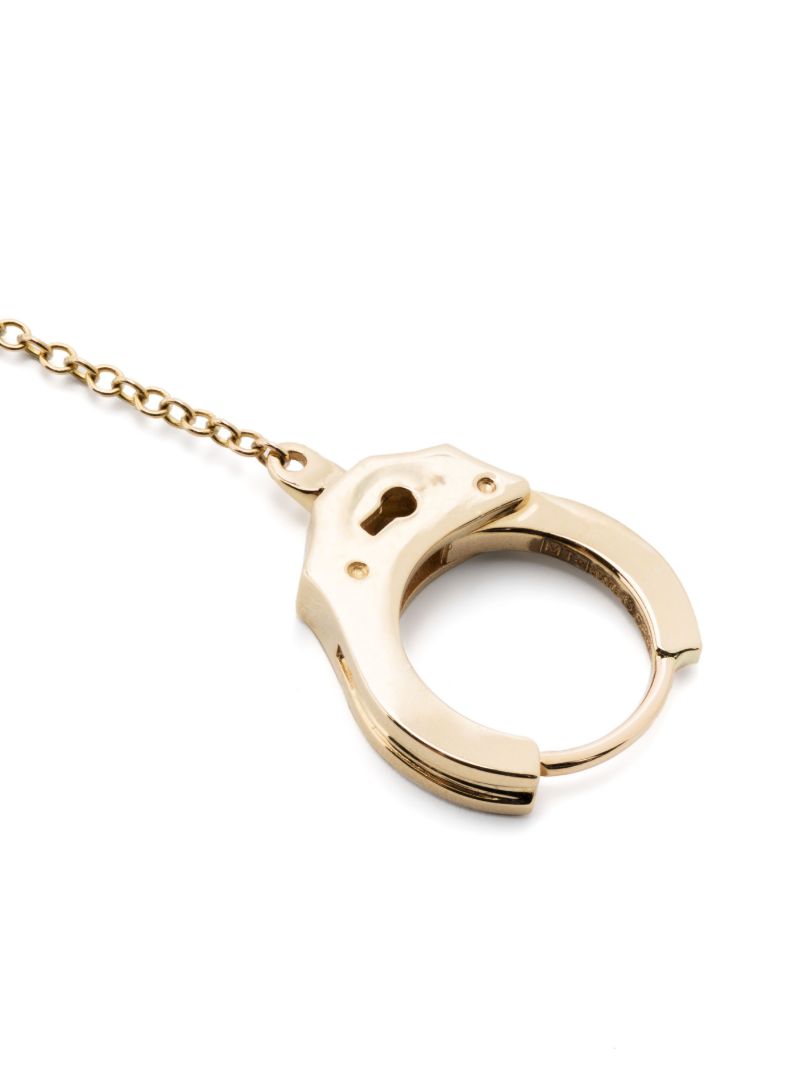 14k Yellow Gold Handcuff Single Hoop Earring