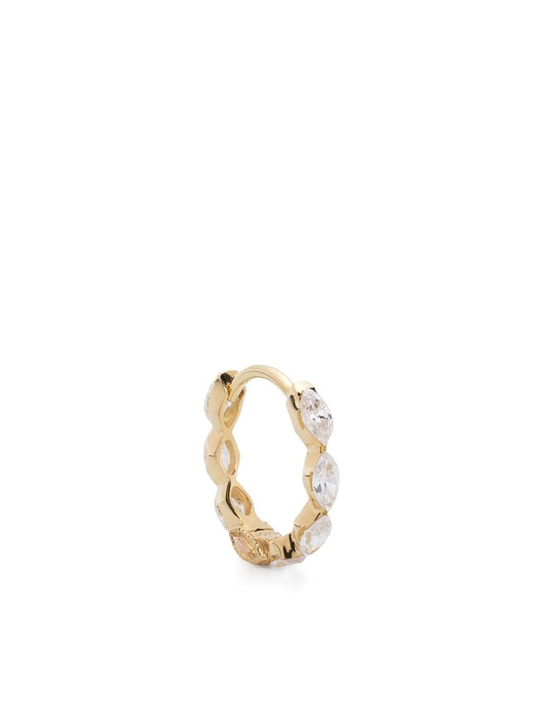 18kt Yellow Gold Diamond Eternity Single Hoop Earring