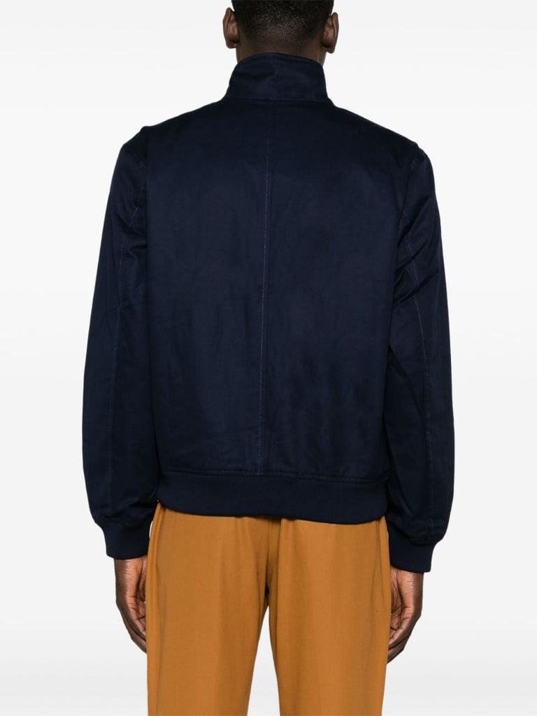 Blue Logo-appliquÃ_x0083_Â© Cotton Jacket