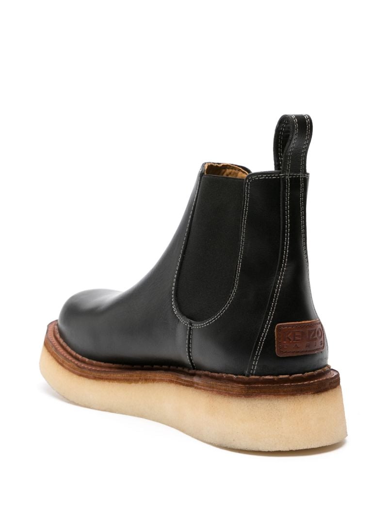 Black Yama Leather Chelsea Boots