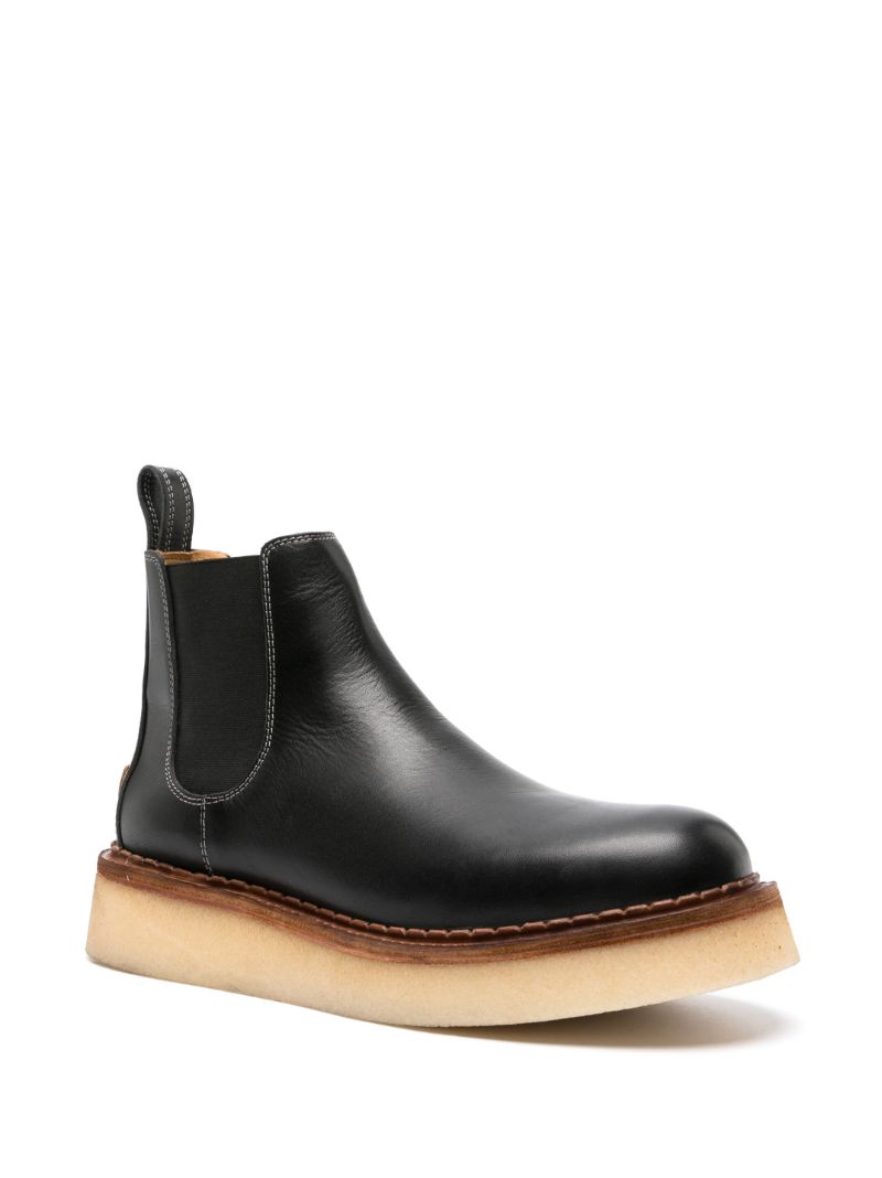Black Yama Leather Chelsea Boots