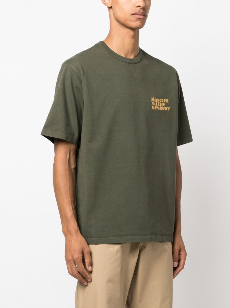 X Salehe Bembury Green Logo Print T-shirt