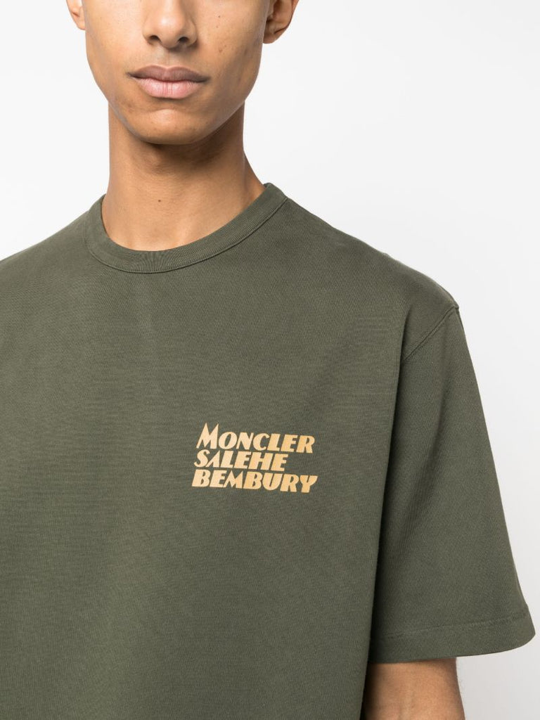X Salehe Bembury Green Logo Print T-shirt