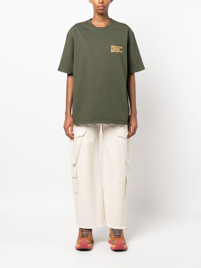 X Salehe Bembury Green Logo Print T-shirt