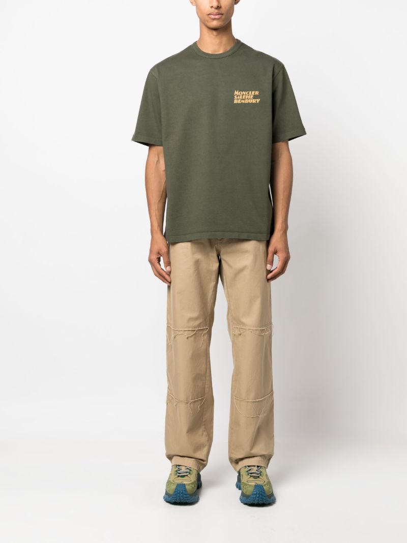 X Salehe Bembury Green Logo Print T-shirt