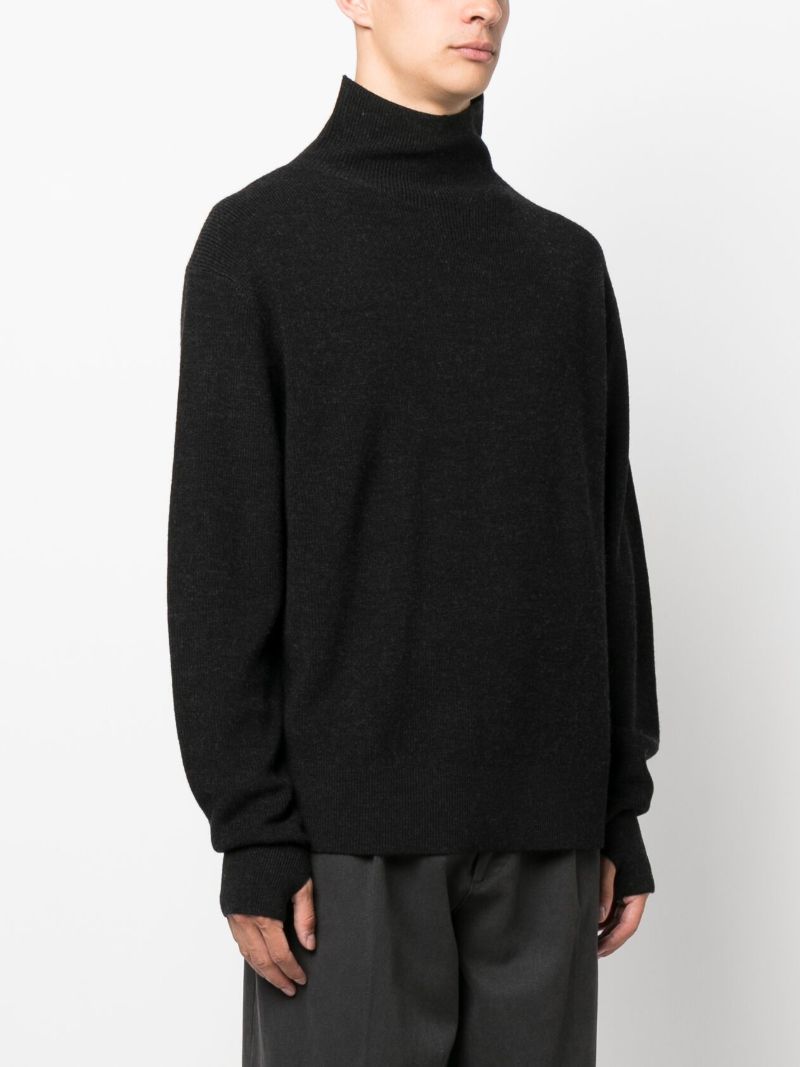 Black Naval Merino-wool Sweater