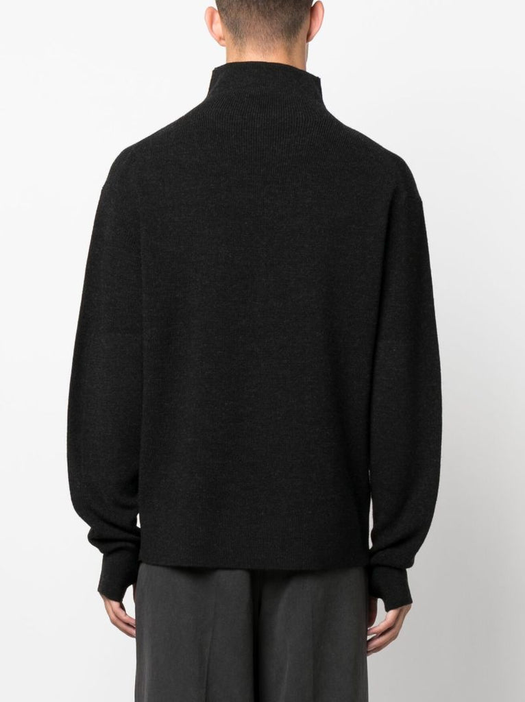 Black Naval Merino-wool Sweater
