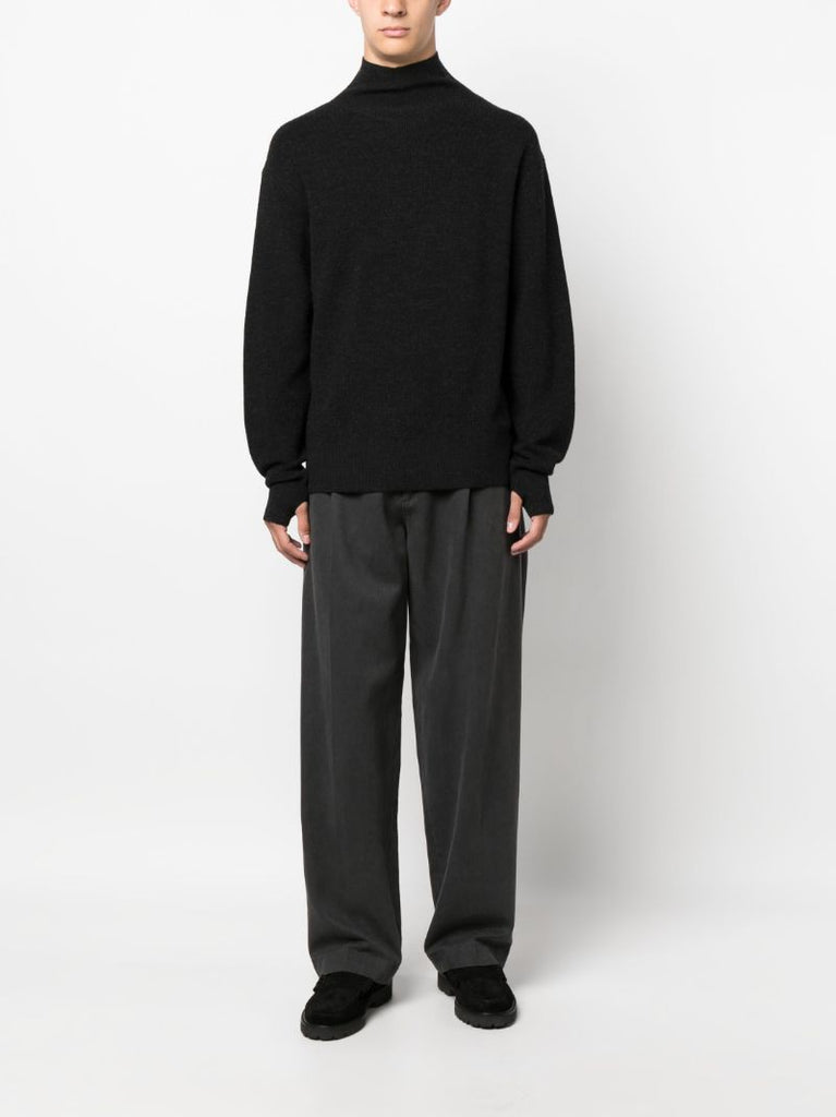 Black Naval Merino-wool Sweater