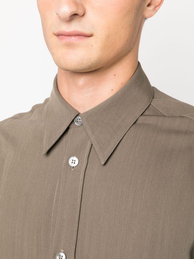 Green Long-sleeve Button-up Shirt