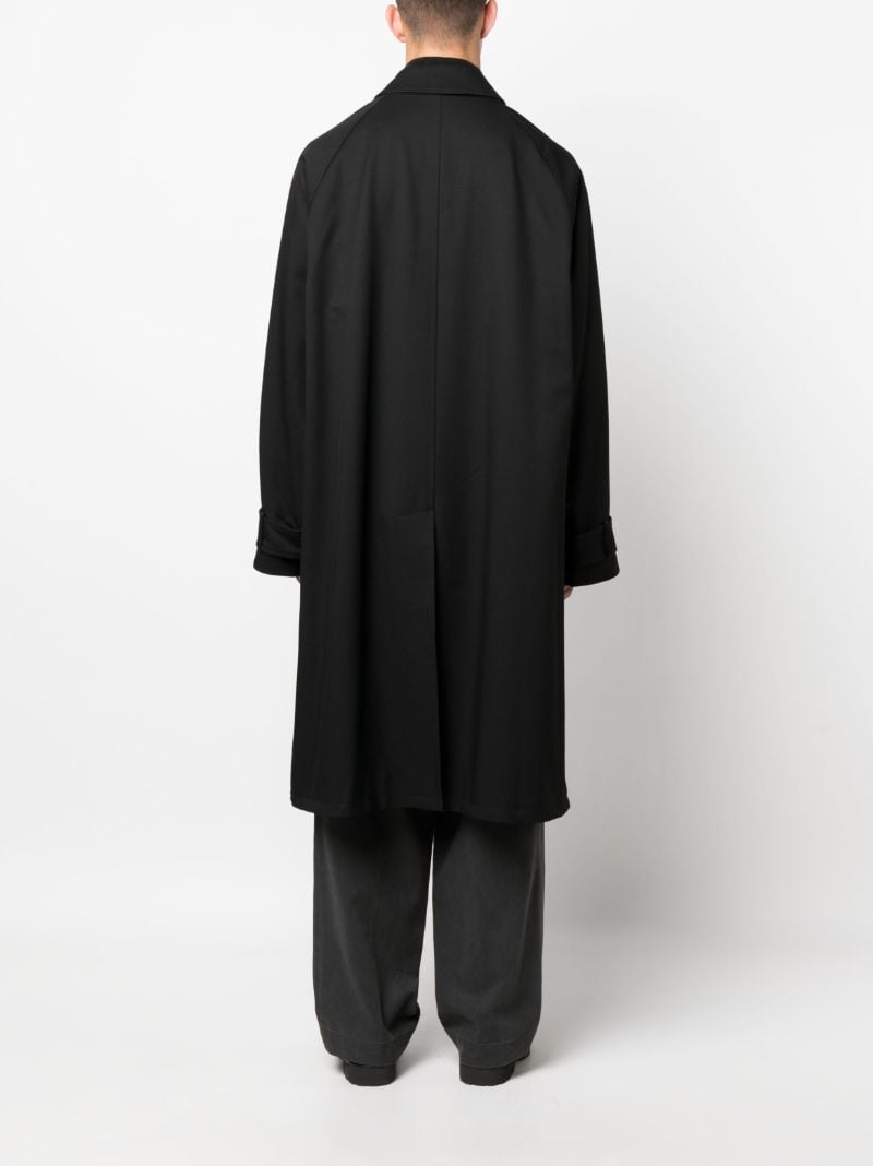 Black Single-breasted Wool Coat