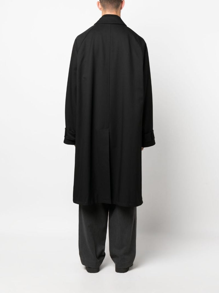 Black Single-breasted Wool Coat