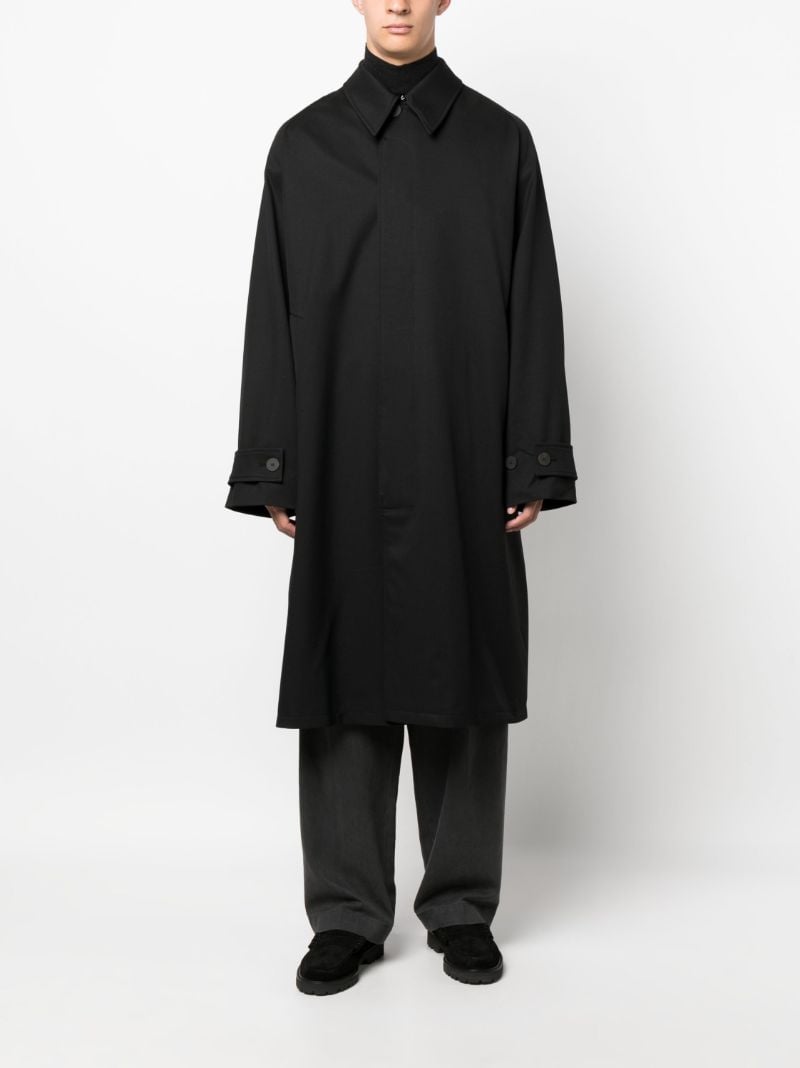 Black Single-breasted Wool Coat