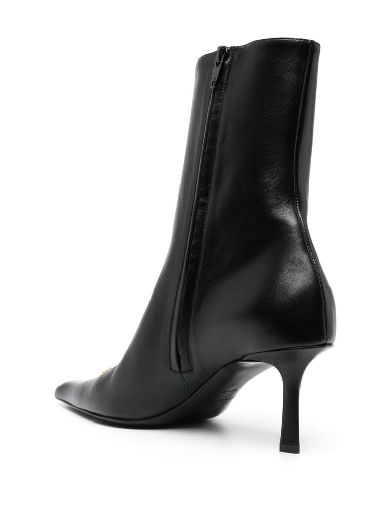 Black Viola 65 Leather Ankle Boots
