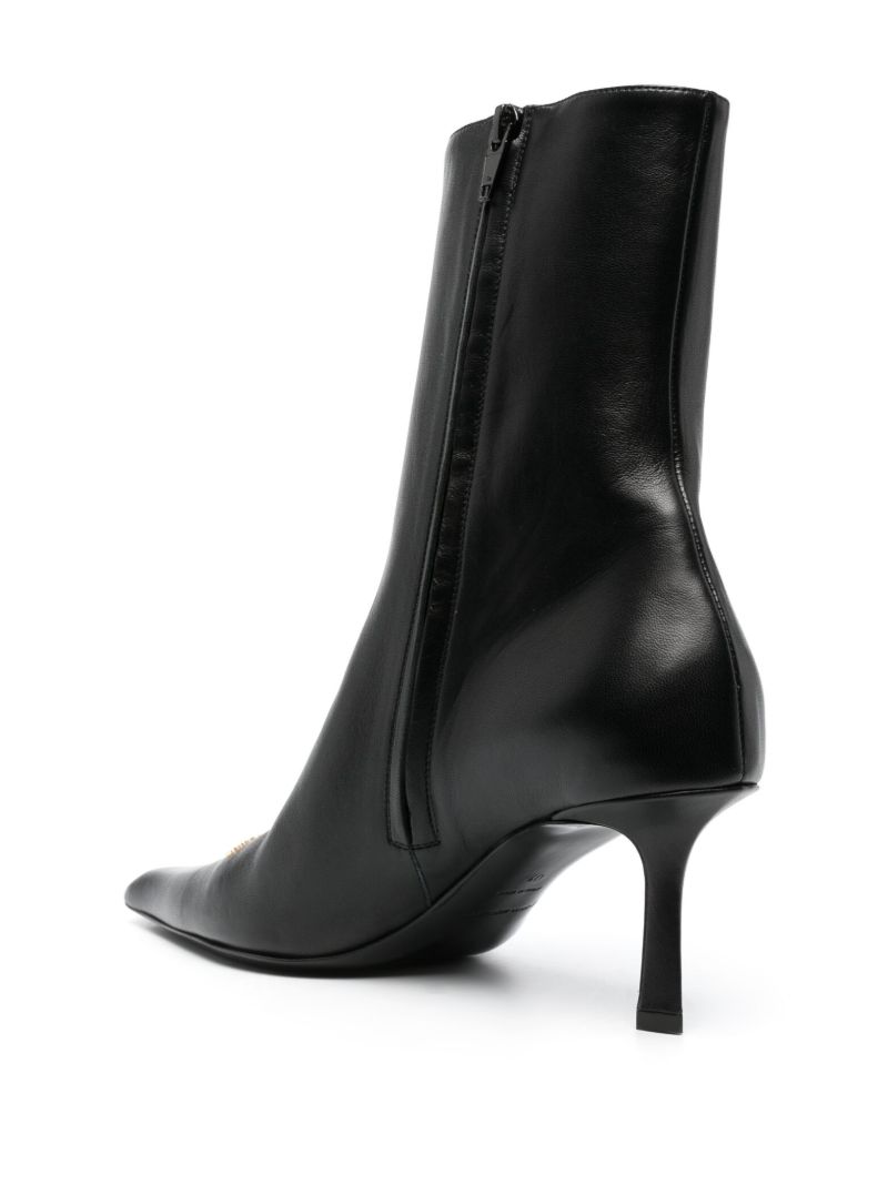 Black Viola 65 Leather Ankle Boots
