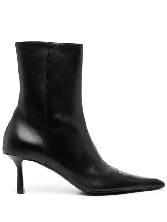 Black Viola 65 Leather Ankle Boots