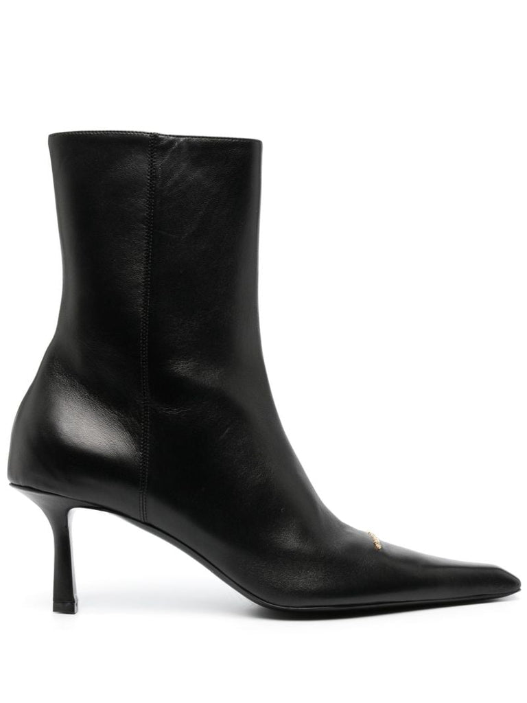 Black Viola 65 Leather Ankle Boots