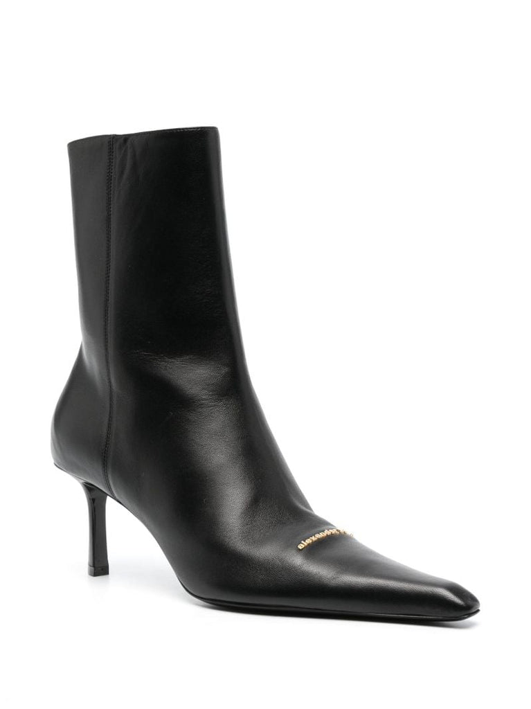 Black Viola 65 Leather Ankle Boots