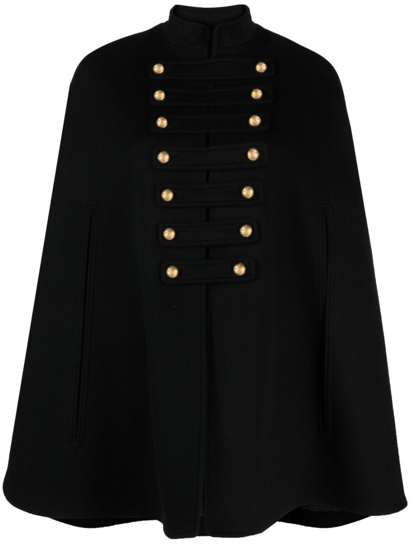 Black Officer Wool Cape