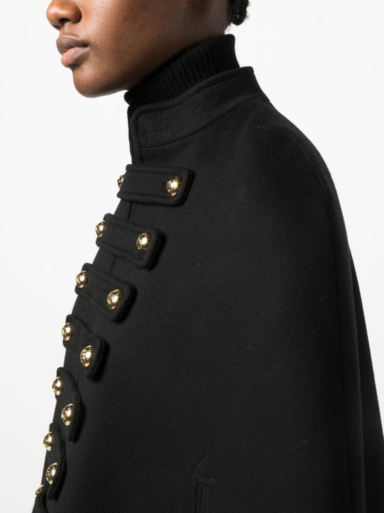 Black Officer Wool Cape