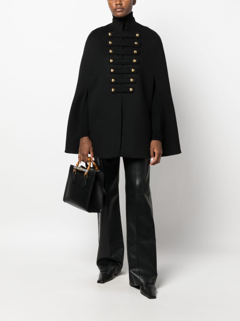 Black Officer Wool Cape