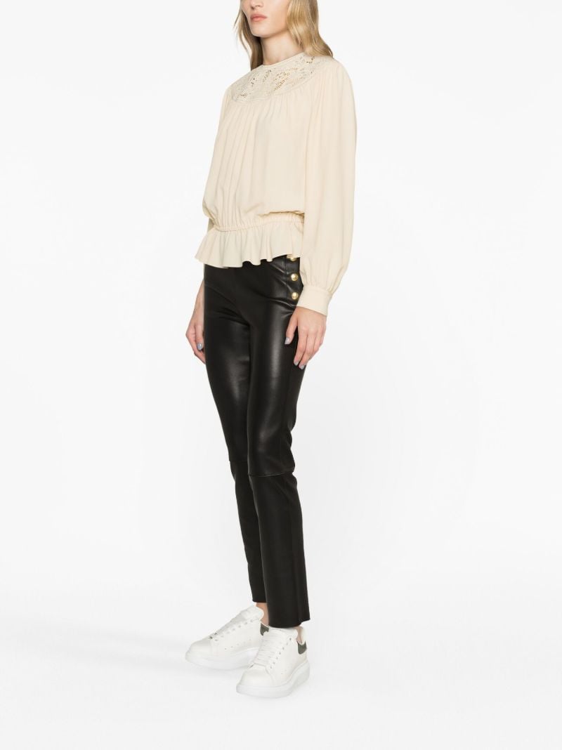 Black Leather Skinny Jeans