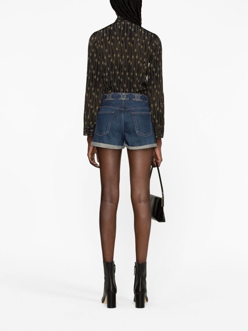 Black Romy Printed Silk Shirt