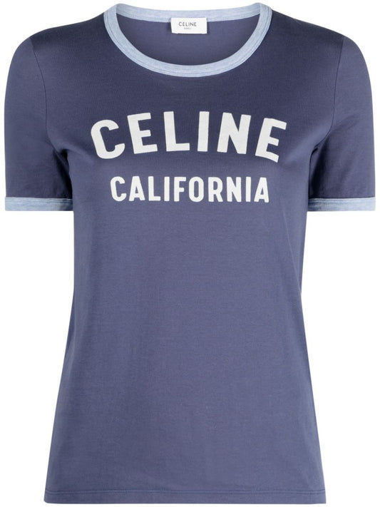 Blue California 70's Cotton T-shirt
