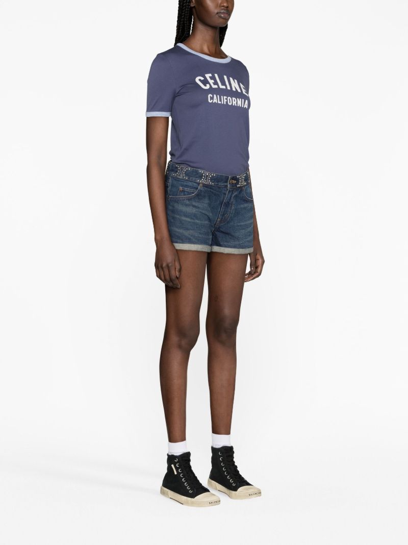 Blue California 70's Cotton T-shirt