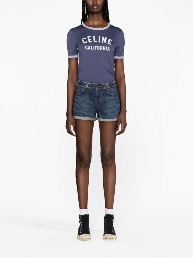 Blue California 70's Cotton T-shirt